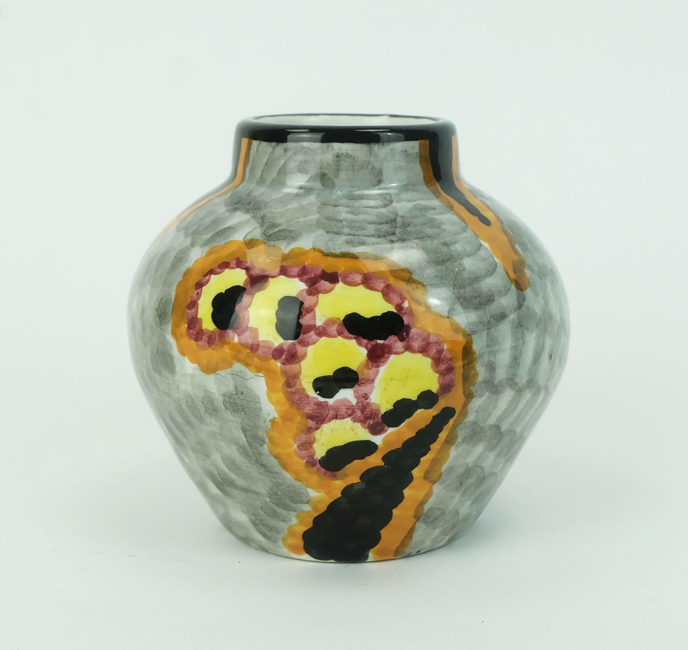 small 1920s VASE decor 'gobelin' eva zeisel schramberg majolika For ...
