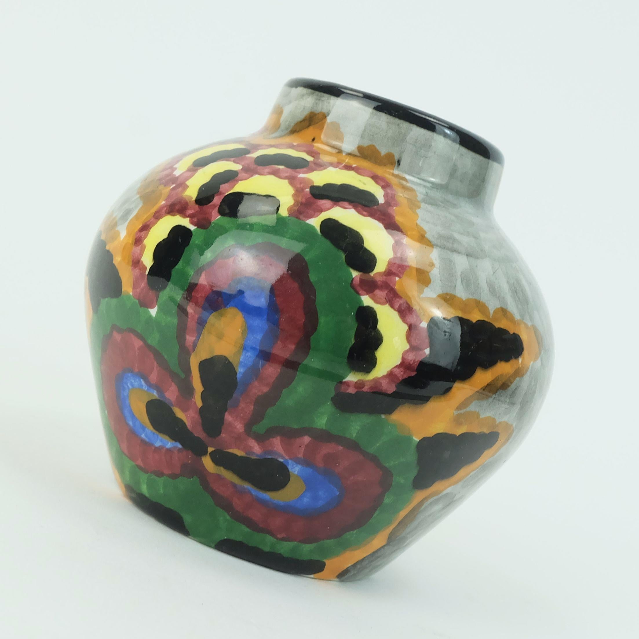 small 1920s VASE decor 'gobelin' eva zeisel schramberg majolika For ...