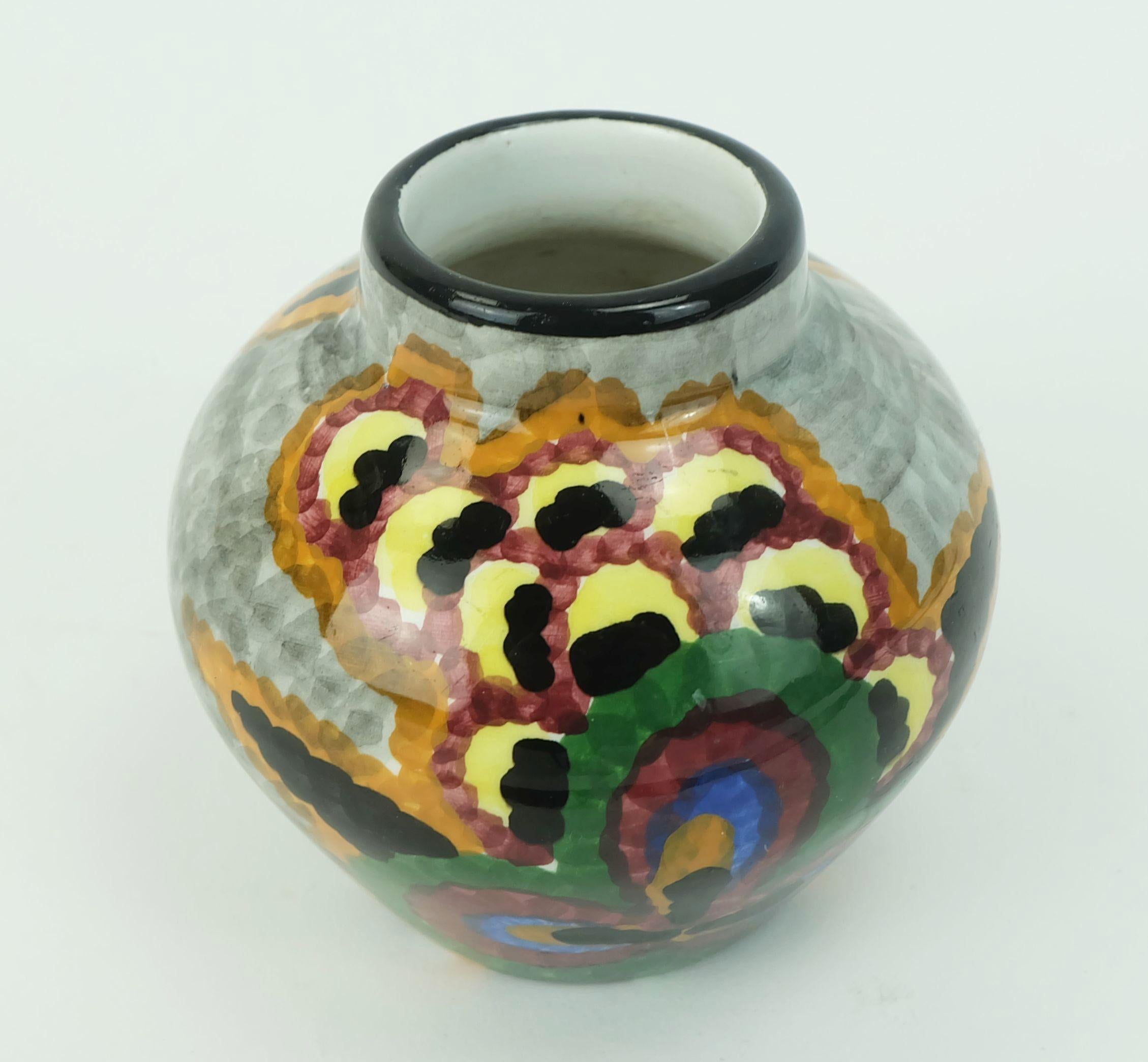 small 1920s VASE decor 'gobelin' eva zeisel schramberg majolika For ...