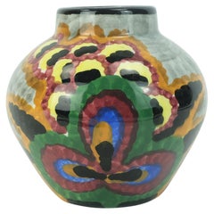 small 1920s VASE decor 'gobelin' eva zeisel schramberg majolika