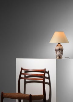 Small 1930s ceramic lamp base in the style of Jean Besnard - H260