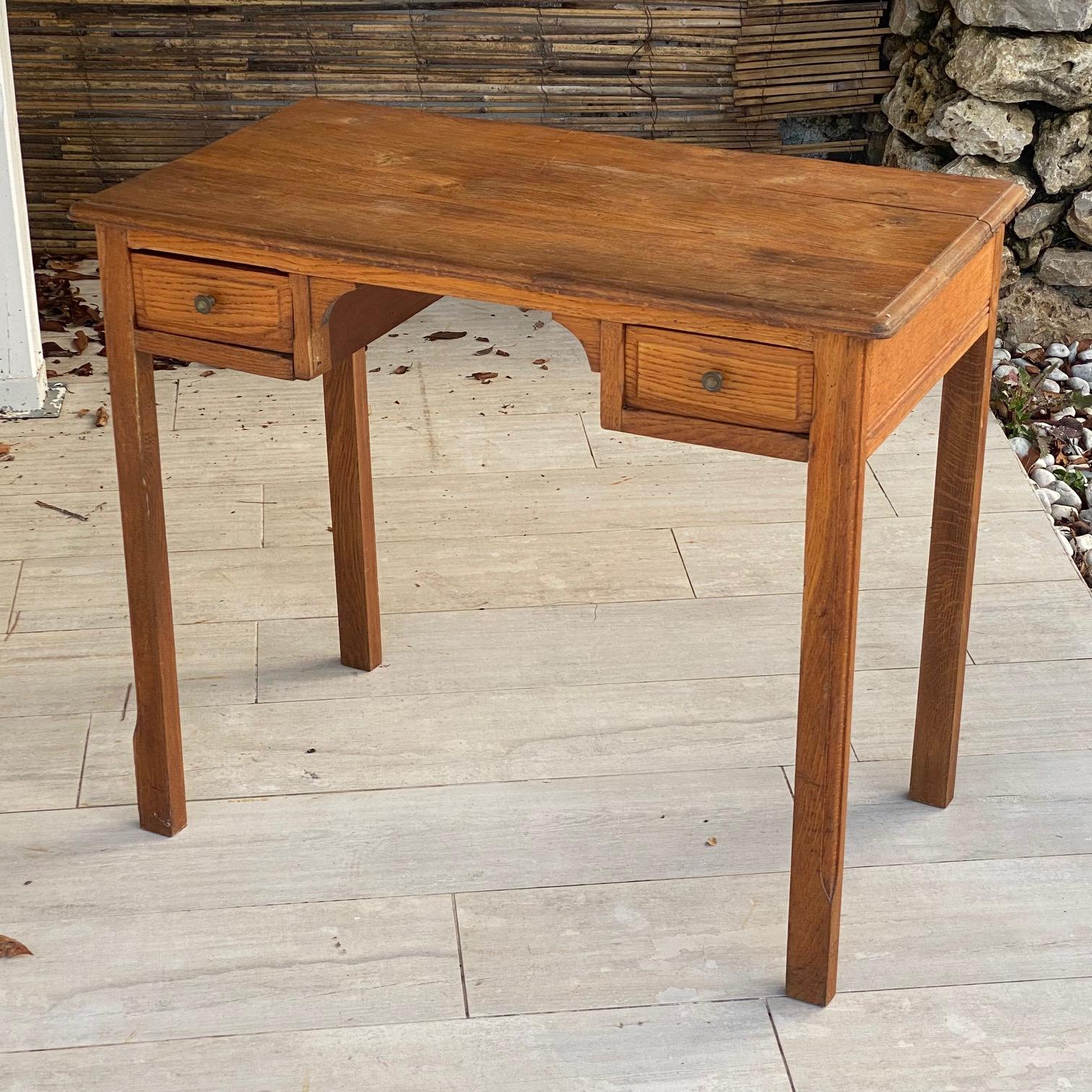 old oak desk