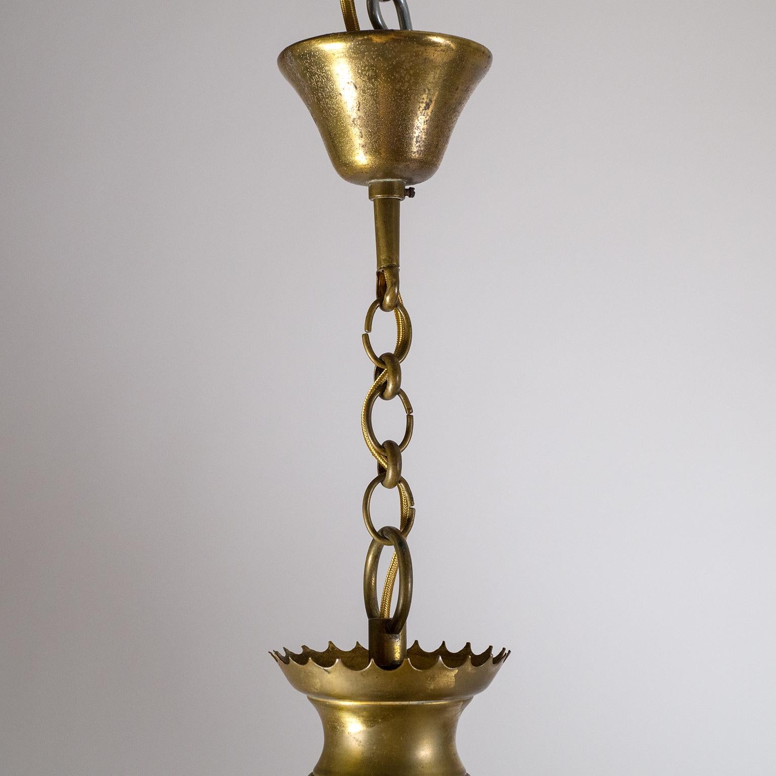 Small 1940s French Brass Lantern 5