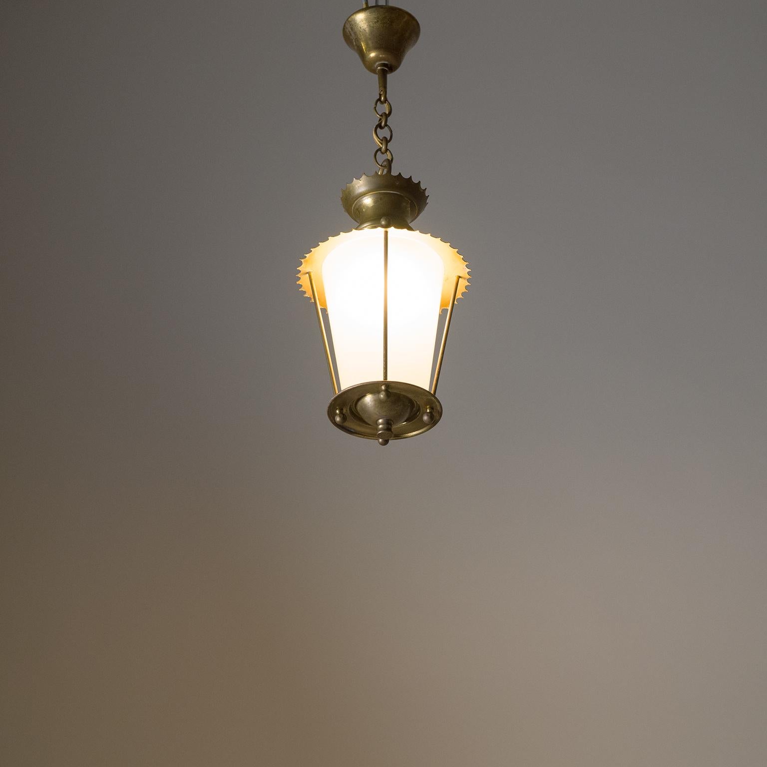 Small 1940s French Brass Lantern 9