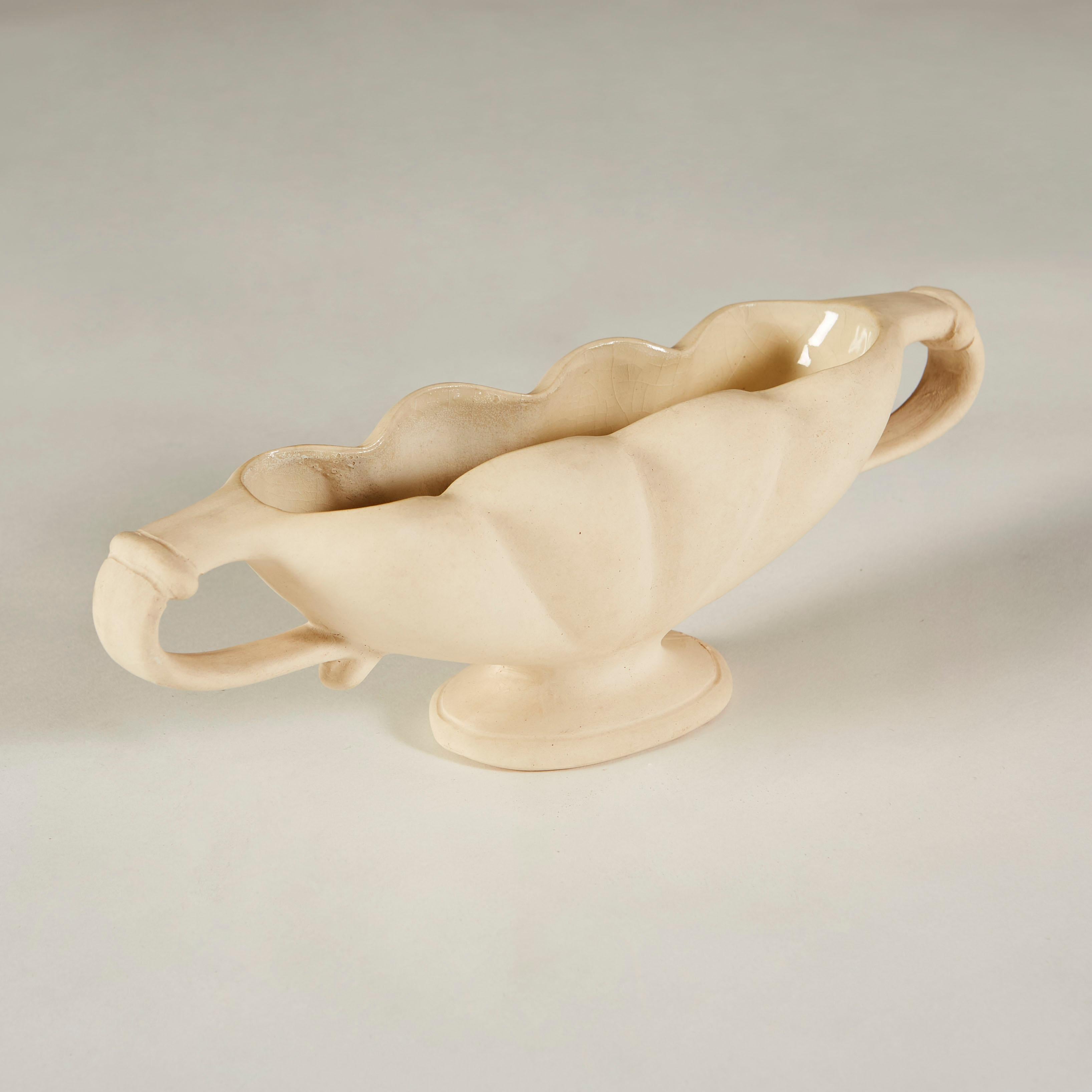 British Small Art Deco English Fulham Pottery Urn by Constance Spry