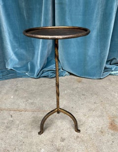 Small 1950s Spanish Gilt Metal and Iron Drinks Table
