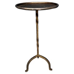 Small 1950s Spanish Gilt Metal and Iron Drinks Table