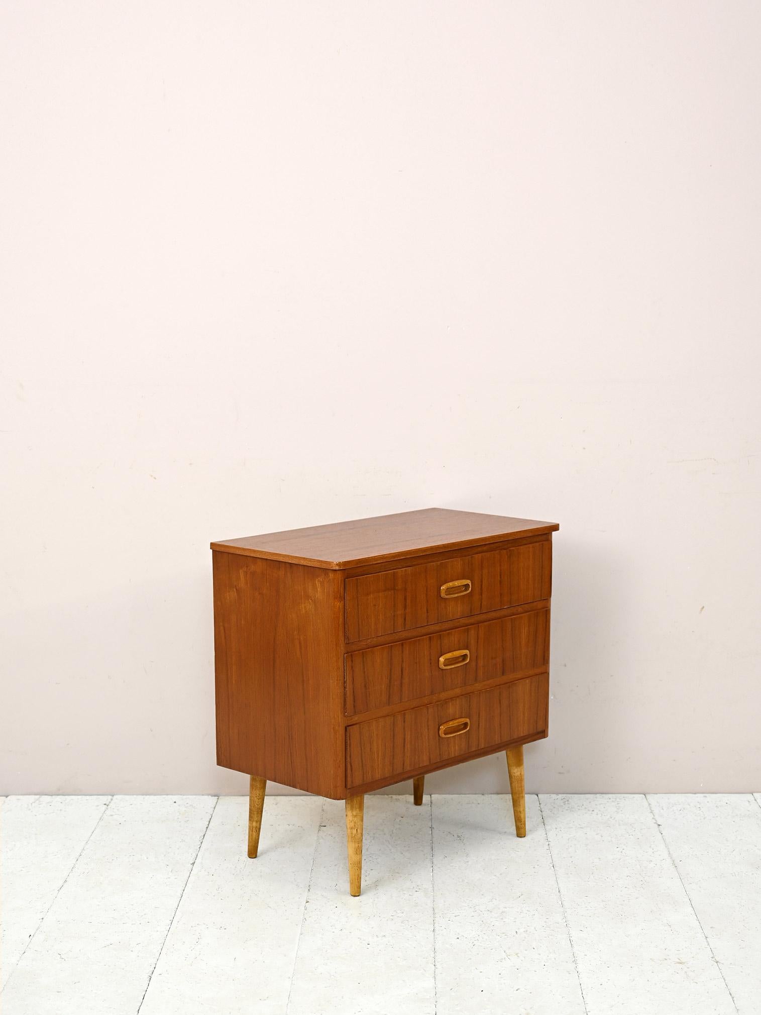 Scandinavian Modern Small 1960s Chest of Drawers For Sale