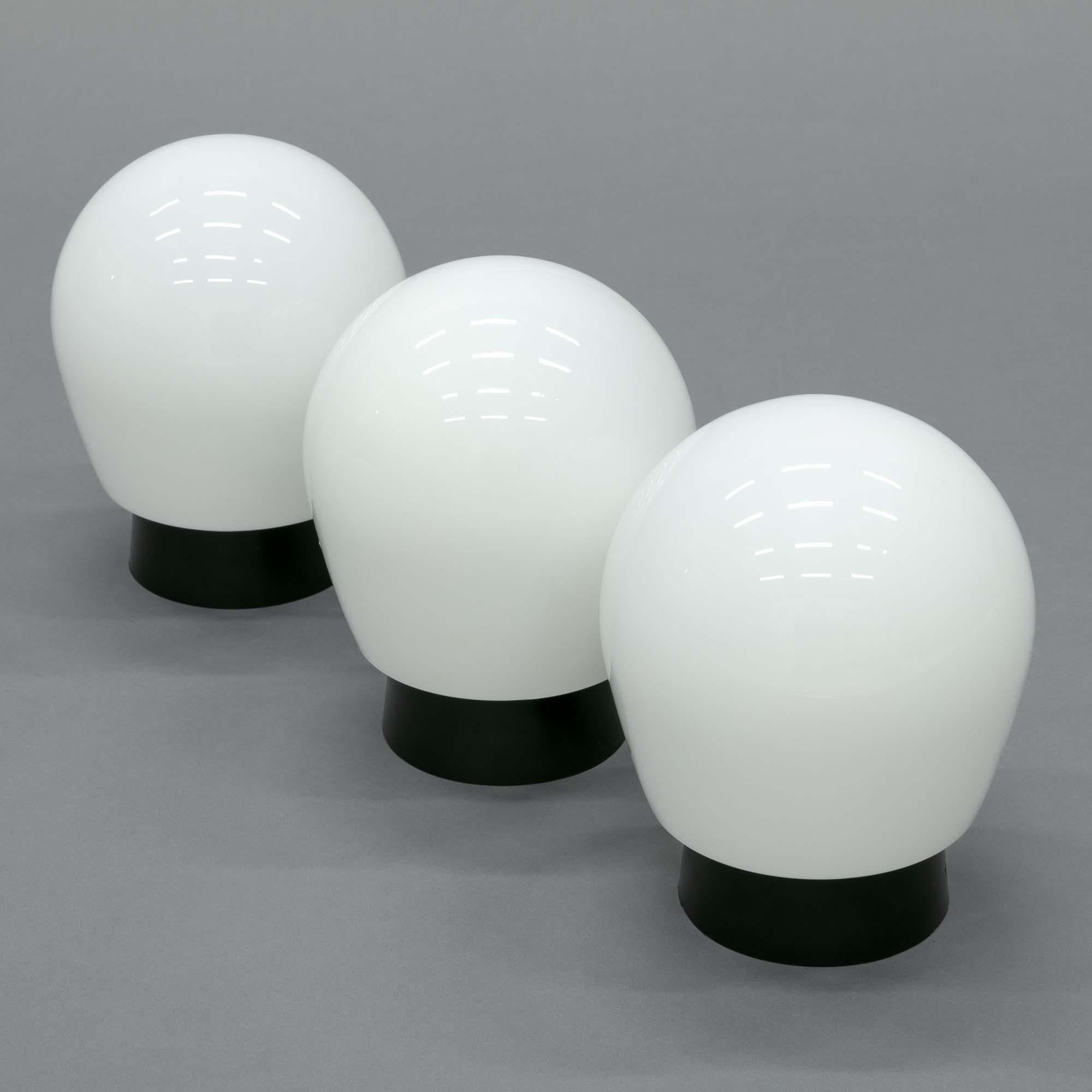 Mid-Century moderno Small 1960s Czech Opaline Glass Flush Lights in vendita