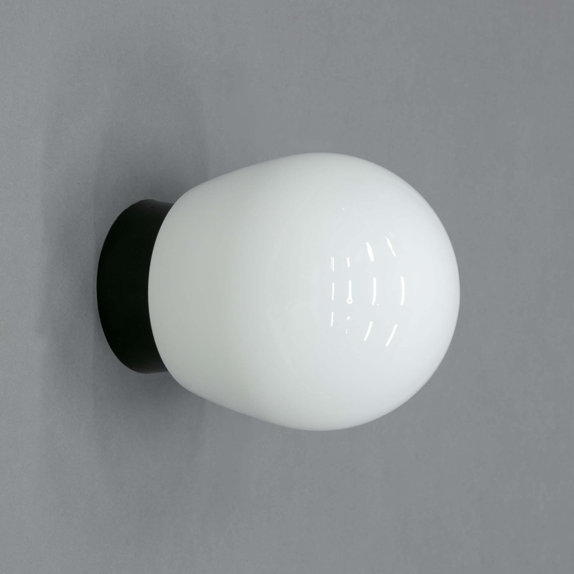 Small 1960s Czech Opaline Glass Flush Lights in vendita 1