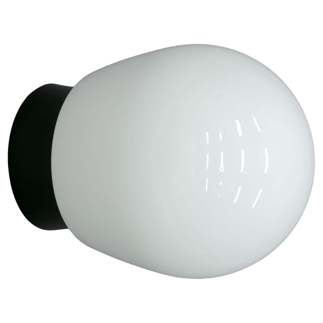 Small 1960s Czech Opaline Glass Flush Lights