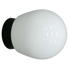 Small 1960s Czech Opaline Glass Flush Lights