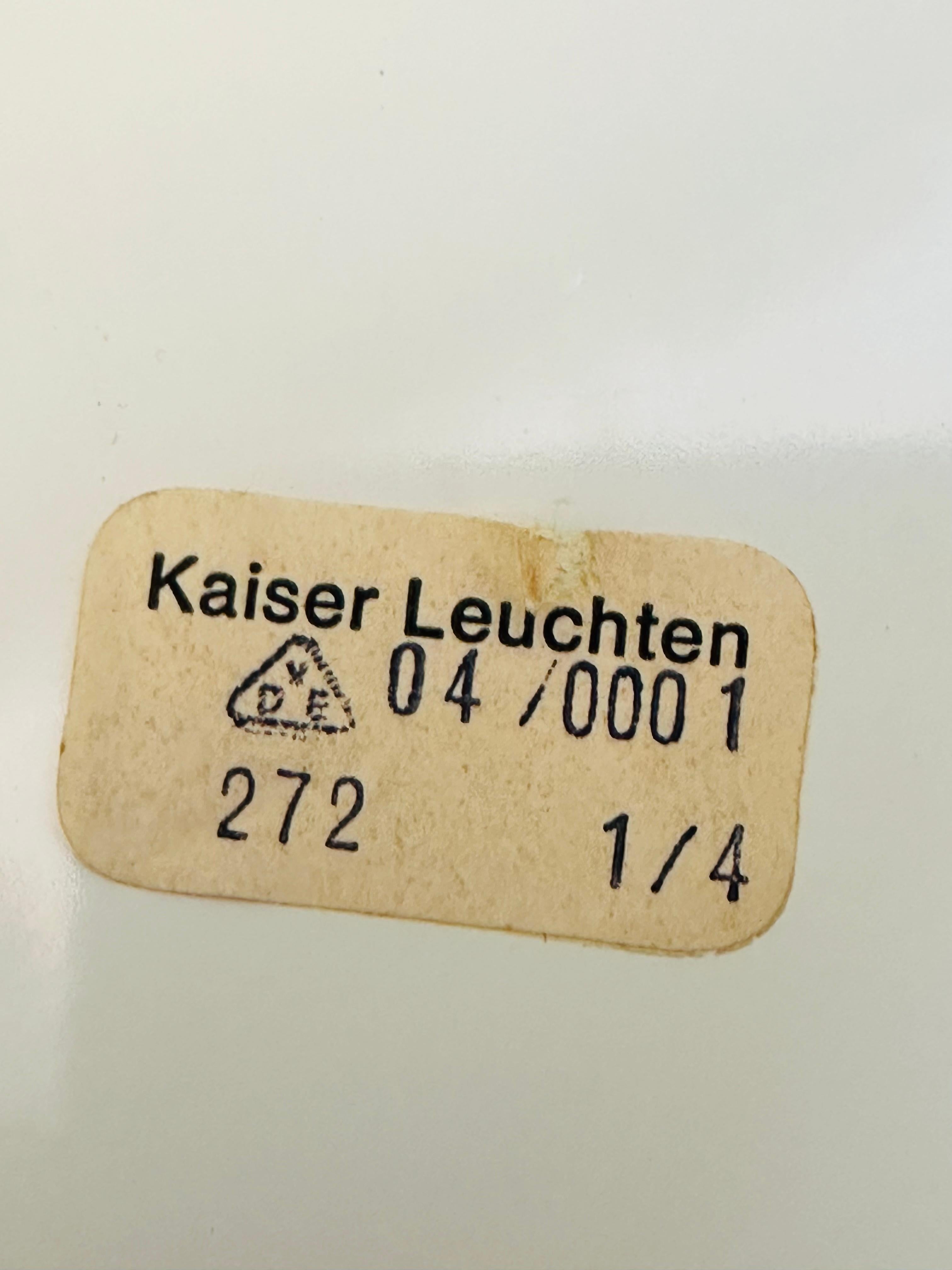 Small 1960s German Kaiser Leuchten Textured Glass Flush Mount Ceiling Light For Sale 7