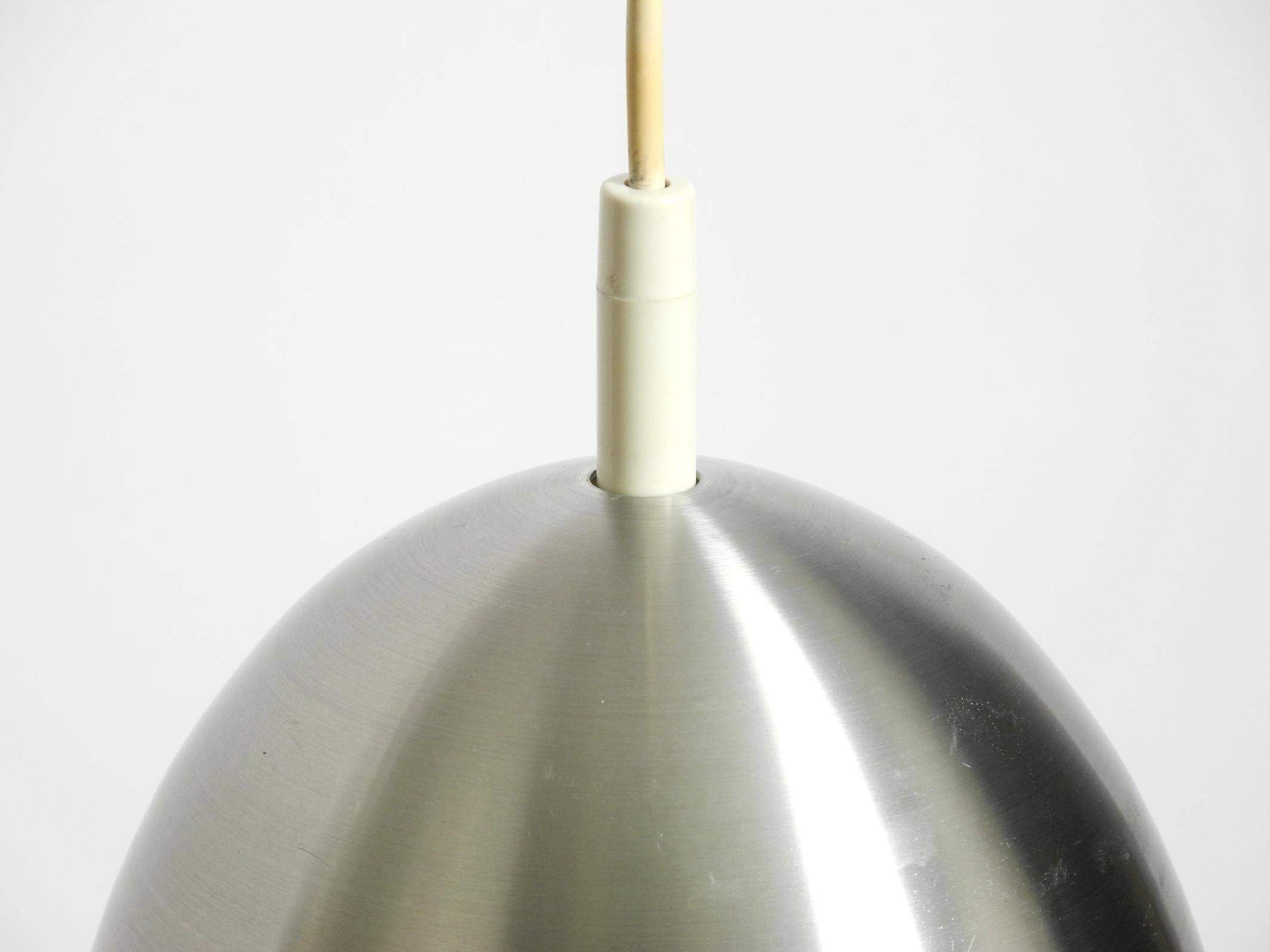 Small  1960s Space Age pendant lamp by Doria made of aluminum and metal For Sale 5