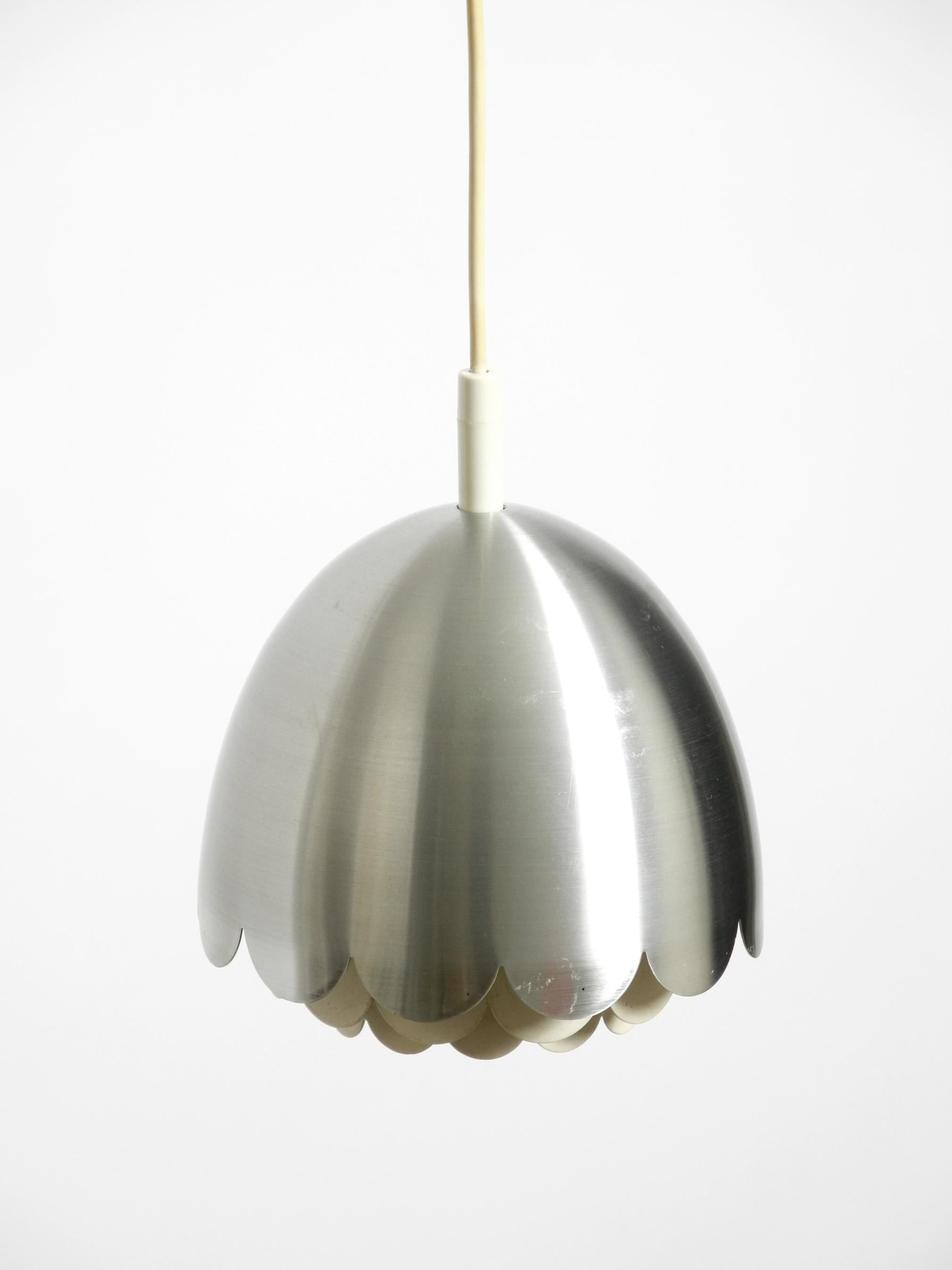 Small  1960s Space Age pendant lamp by Doria made of aluminum and metal For Sale 9