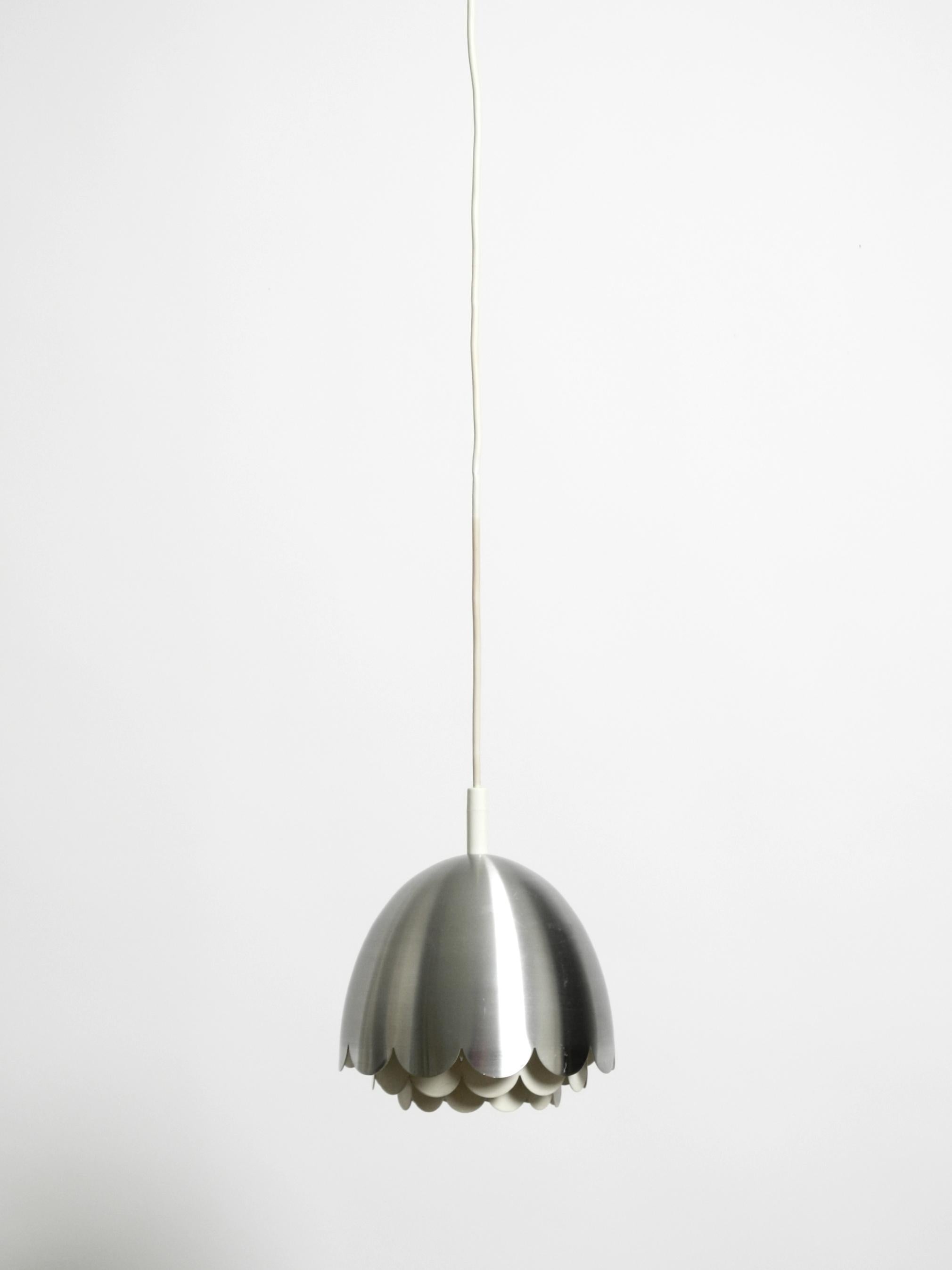 Small  1960s Space Age pendant lamp by Doria made of aluminum and metal In Good Condition For Sale In München, DE