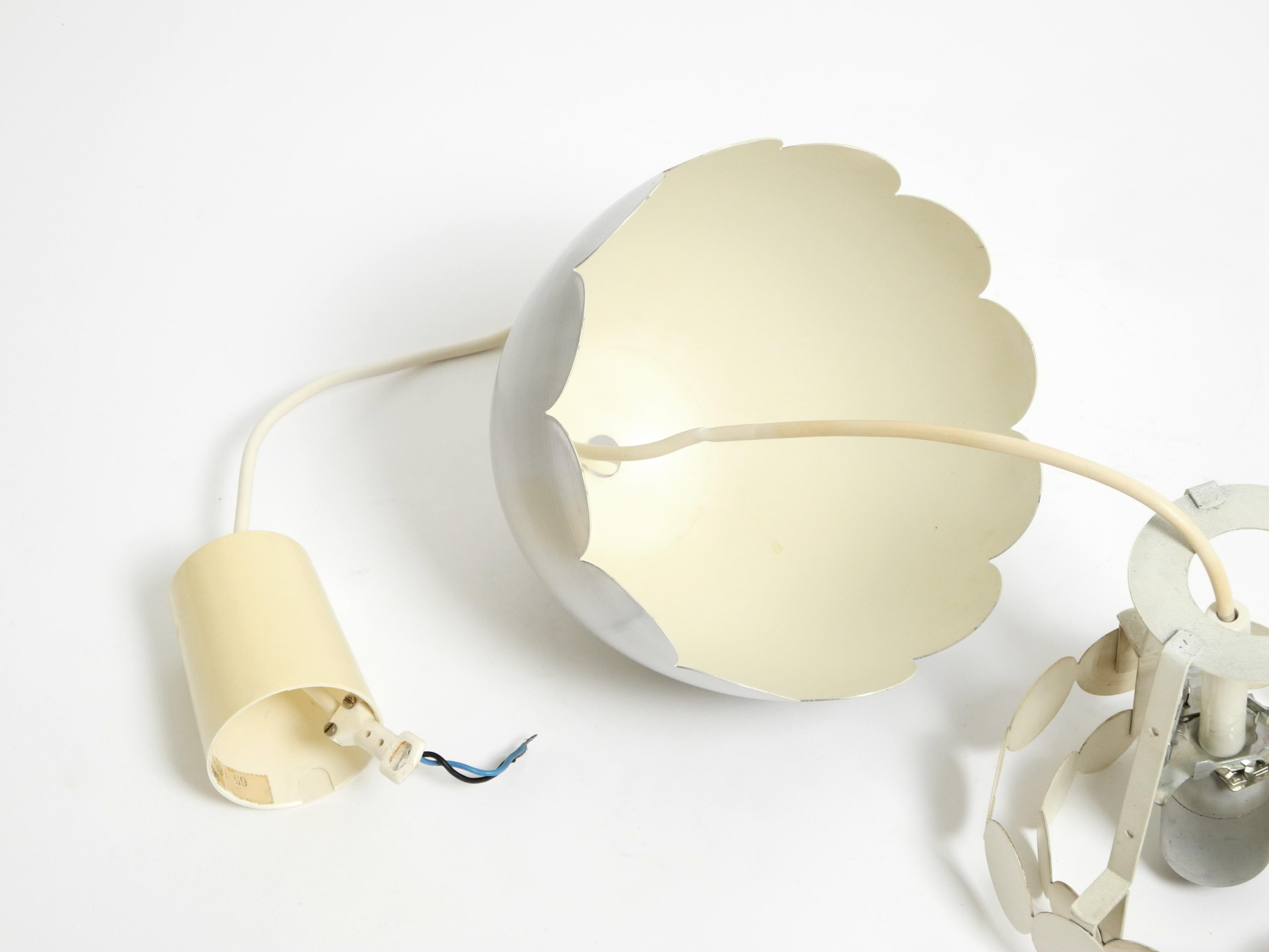 Small  1960s Space Age pendant lamp by Doria made of aluminum and metal For Sale 2