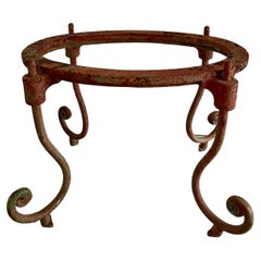 Used Small 19th Century American Oval Cast and Wrought Iron Table Base