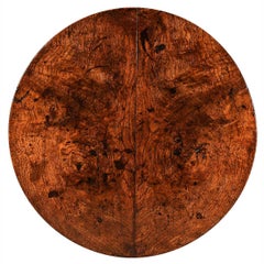 Small 19th C. Figured Oak Tripod Table