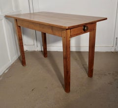 Small 19th Century Planked Top Pine Table