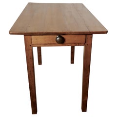 Small 19th Century Planked Top Pine Table