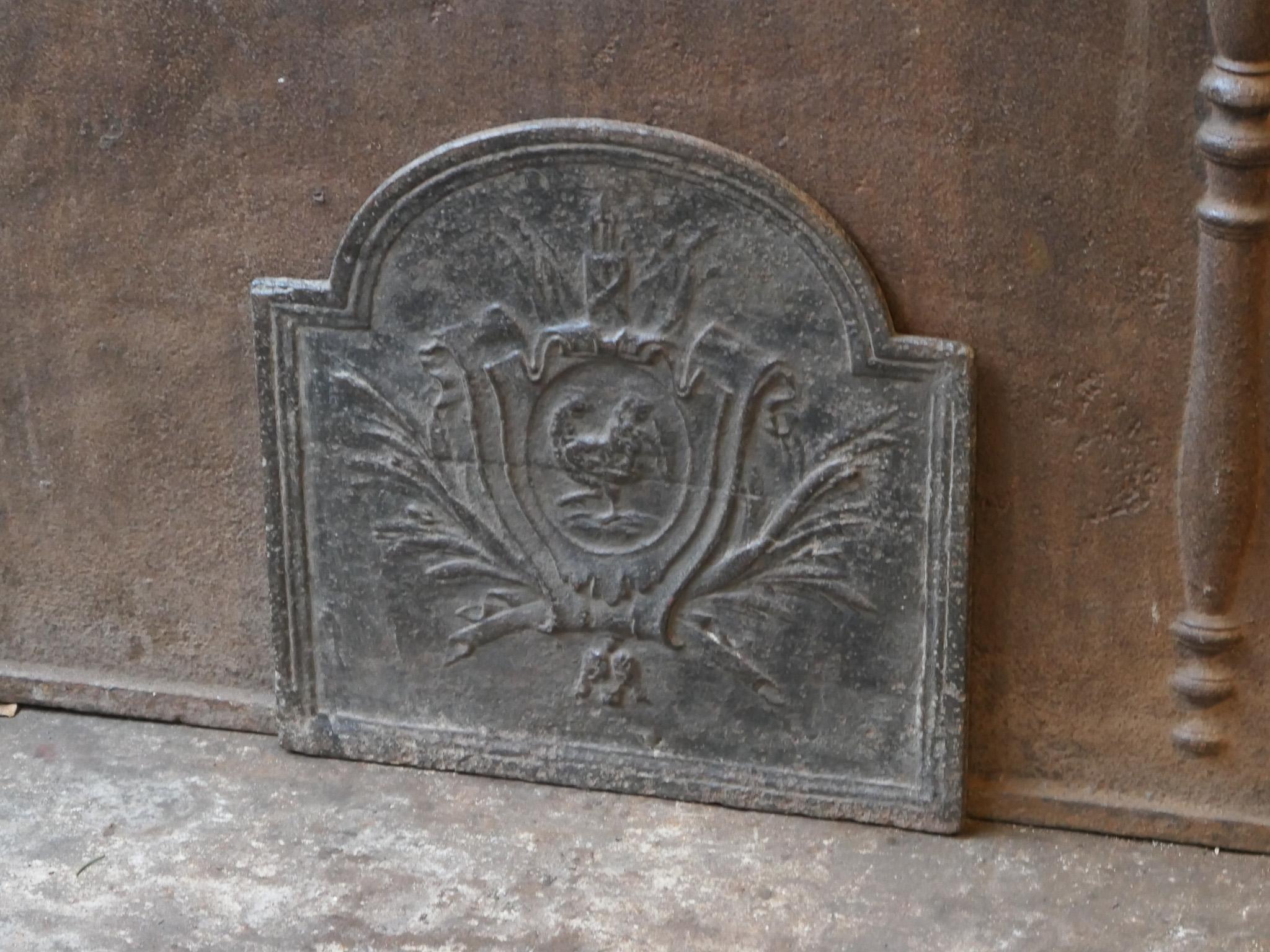 Small 19th Century 'Allegory of France' Fireback / Backsplash In Good Condition In Amerongen, NL