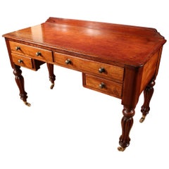 Small 19th Century Antique Writing Table with Four Drawers