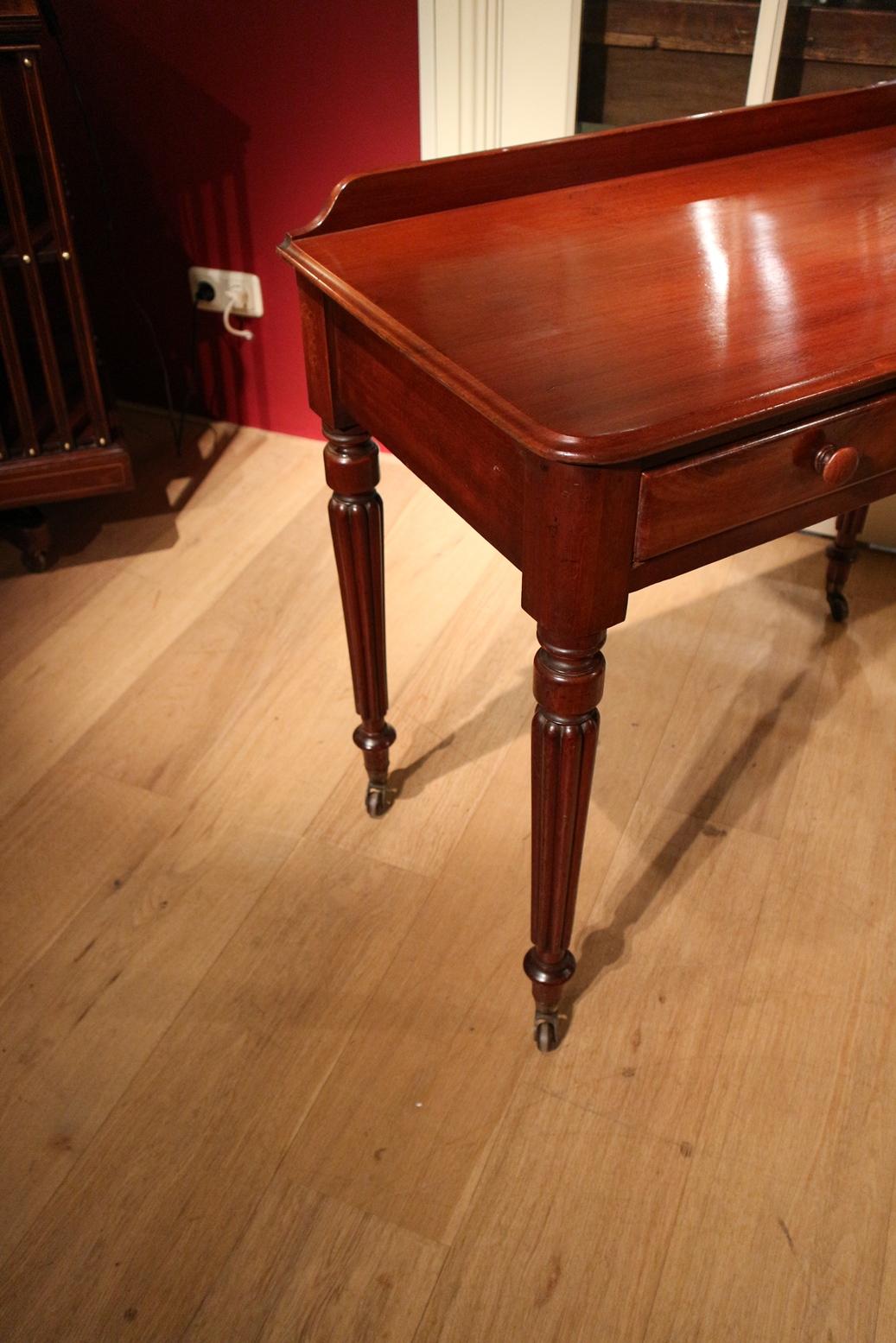 Small 19th Century Antique Writing Table with Two Drawers at 1stDibs