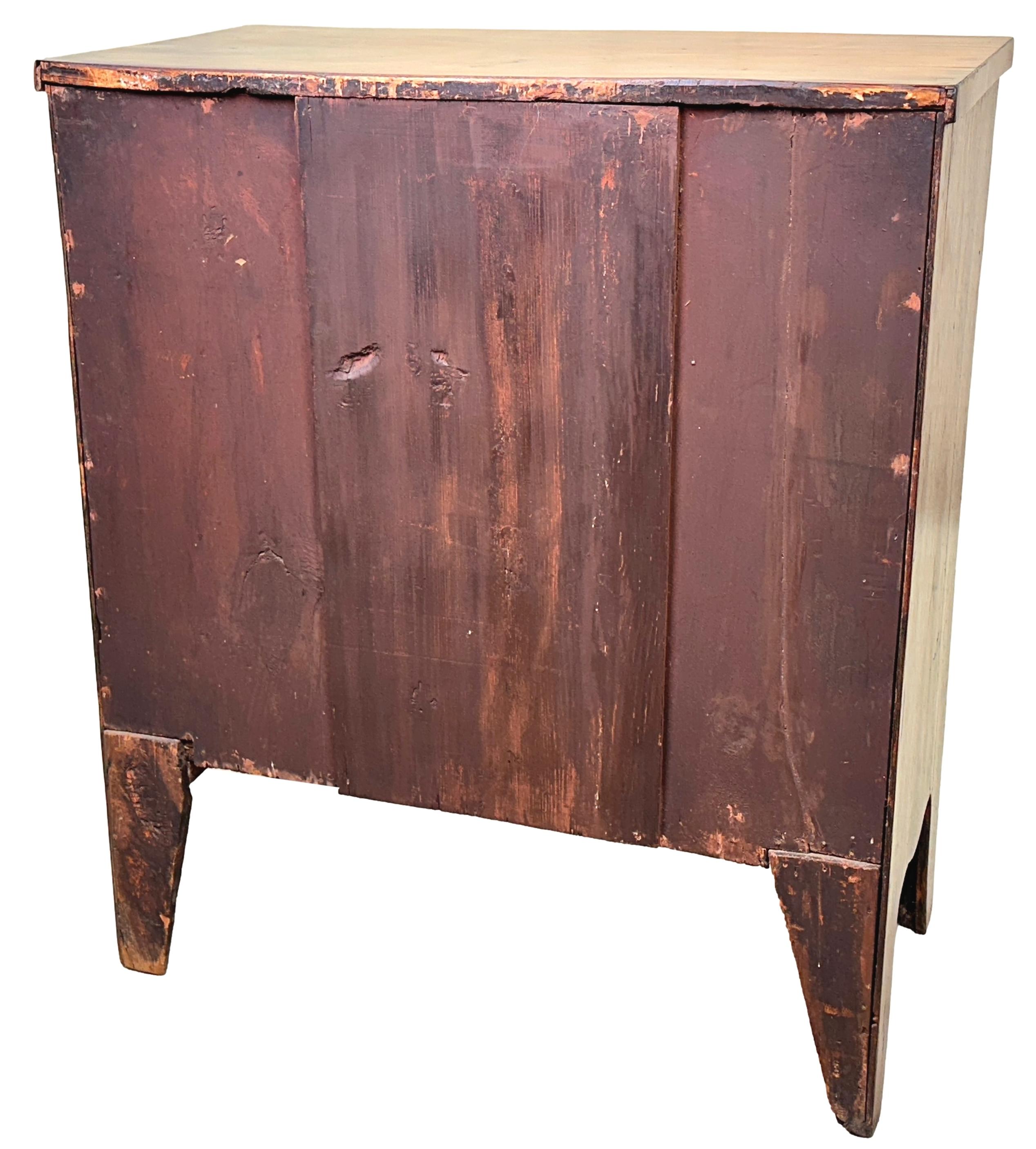 Small 19th Century Bowfront Chest Of Drawers For Sale 2