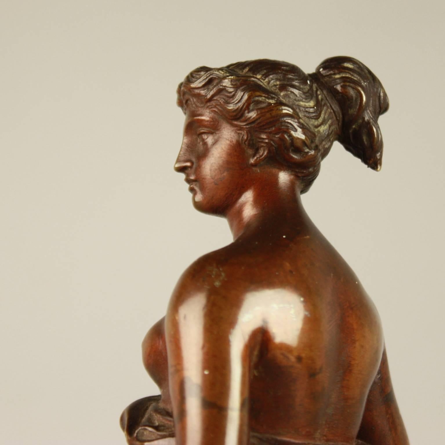 Small 19th Century Bronze Figure of Allegory of Manufacture For Sale 8