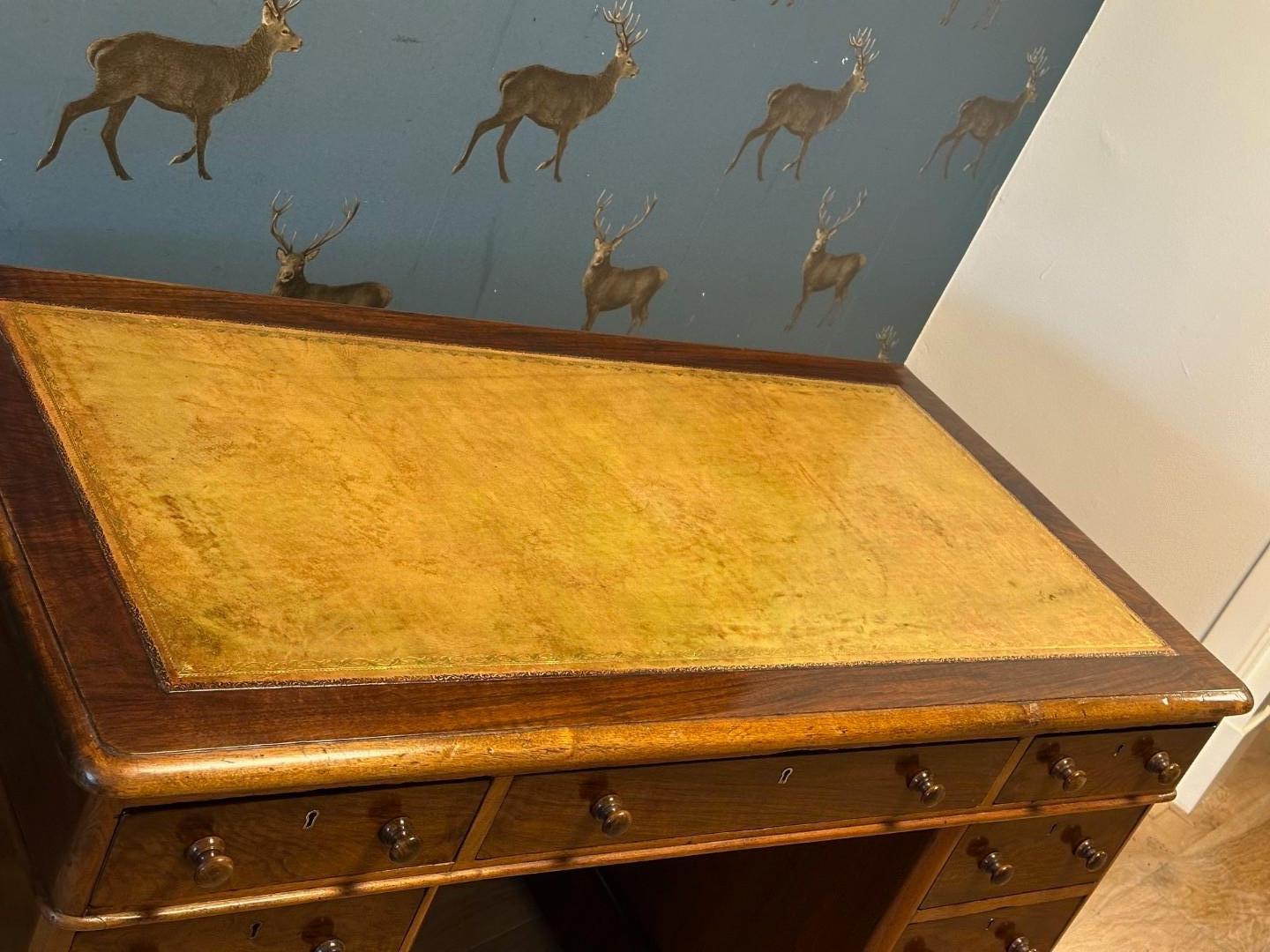 Small 19th Century Burl Walnut Desk For Sale 2