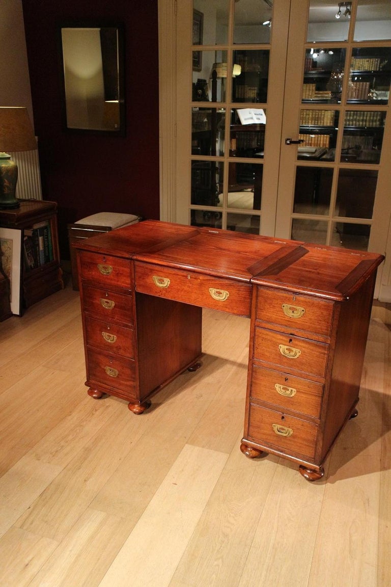 Small 19th Century Campaign Desk at 1stDibs
