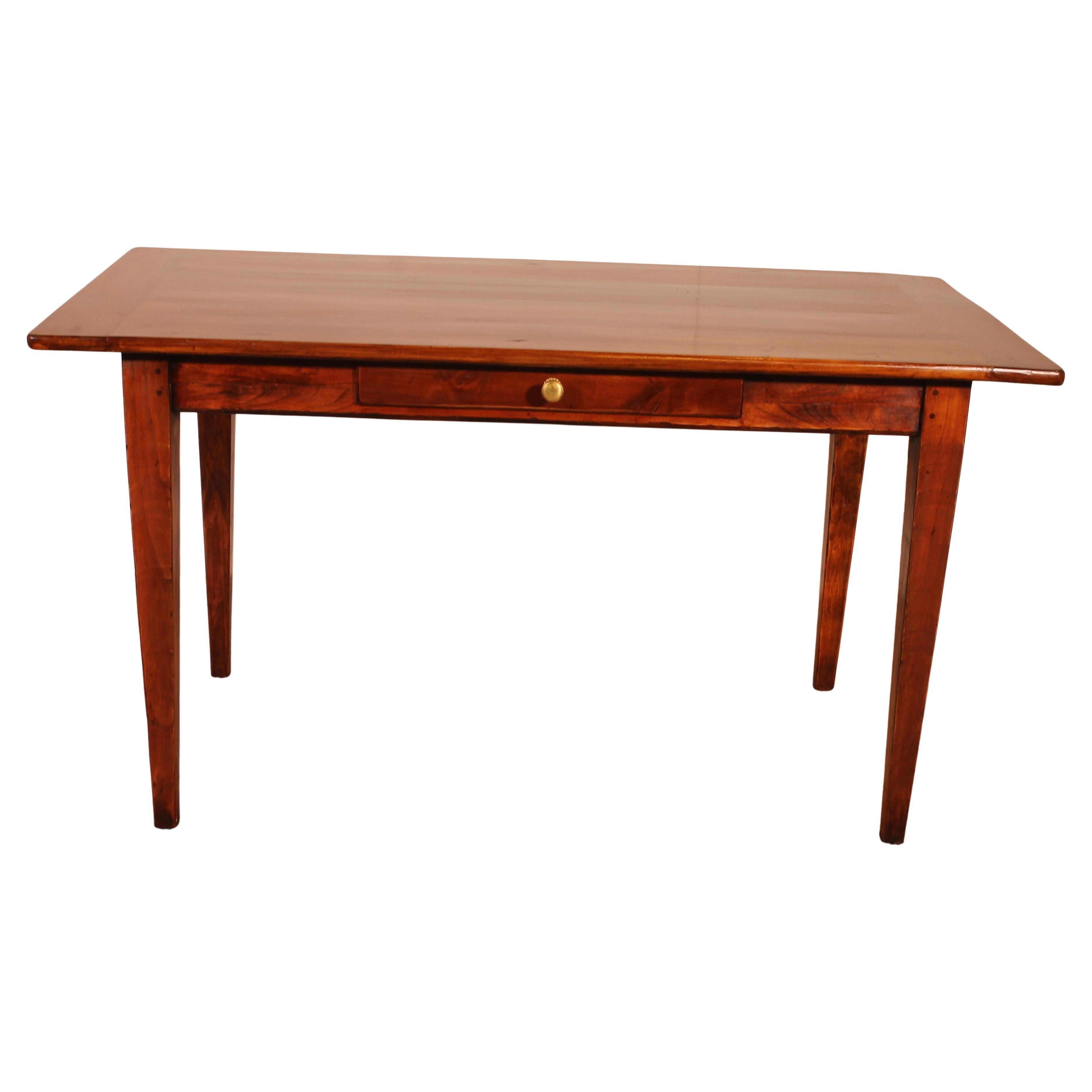 Small 19th Century Cherry Wood Farmhouse Table