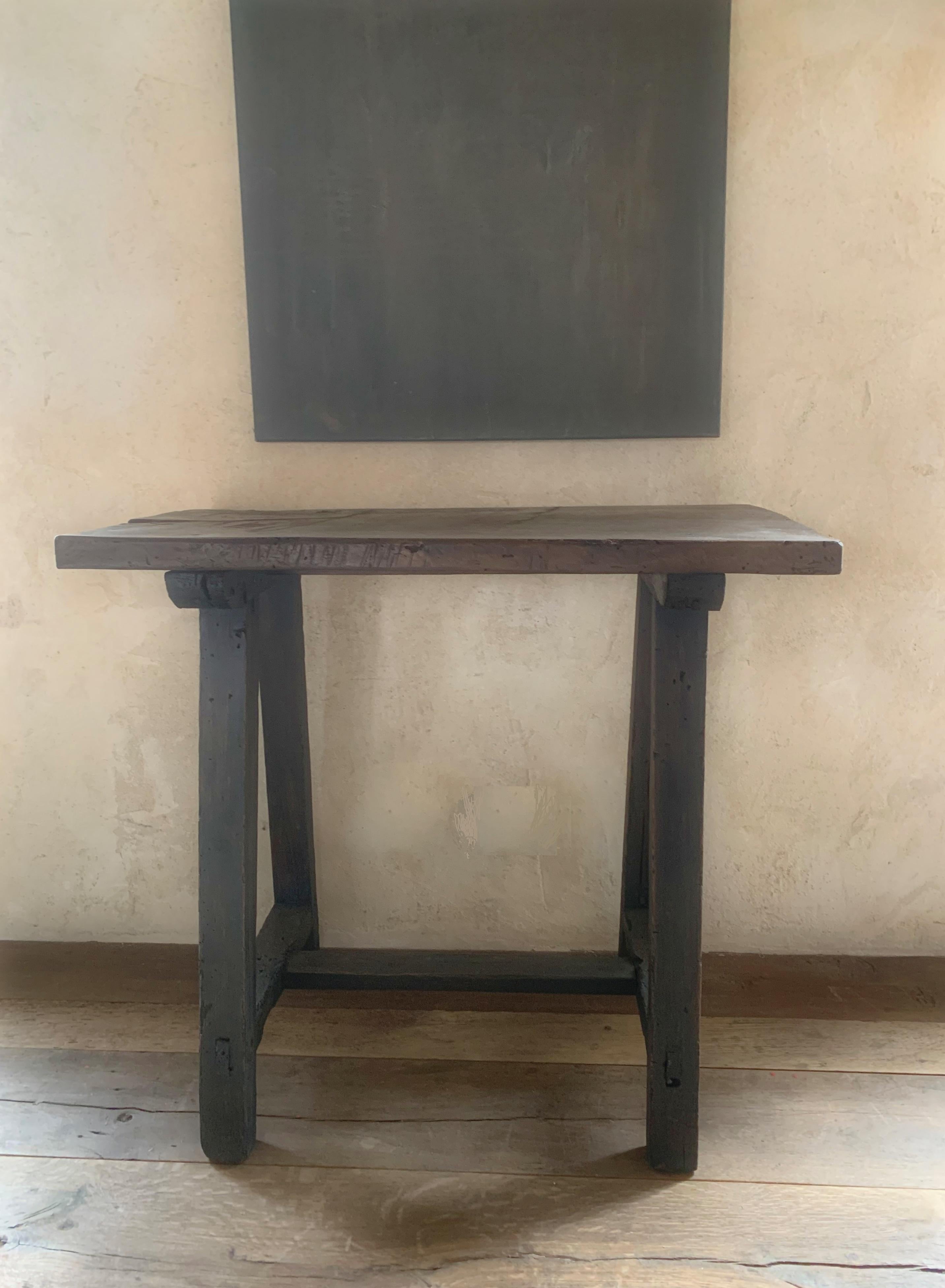 Hand-Crafted Small 19th Century Console Side Table