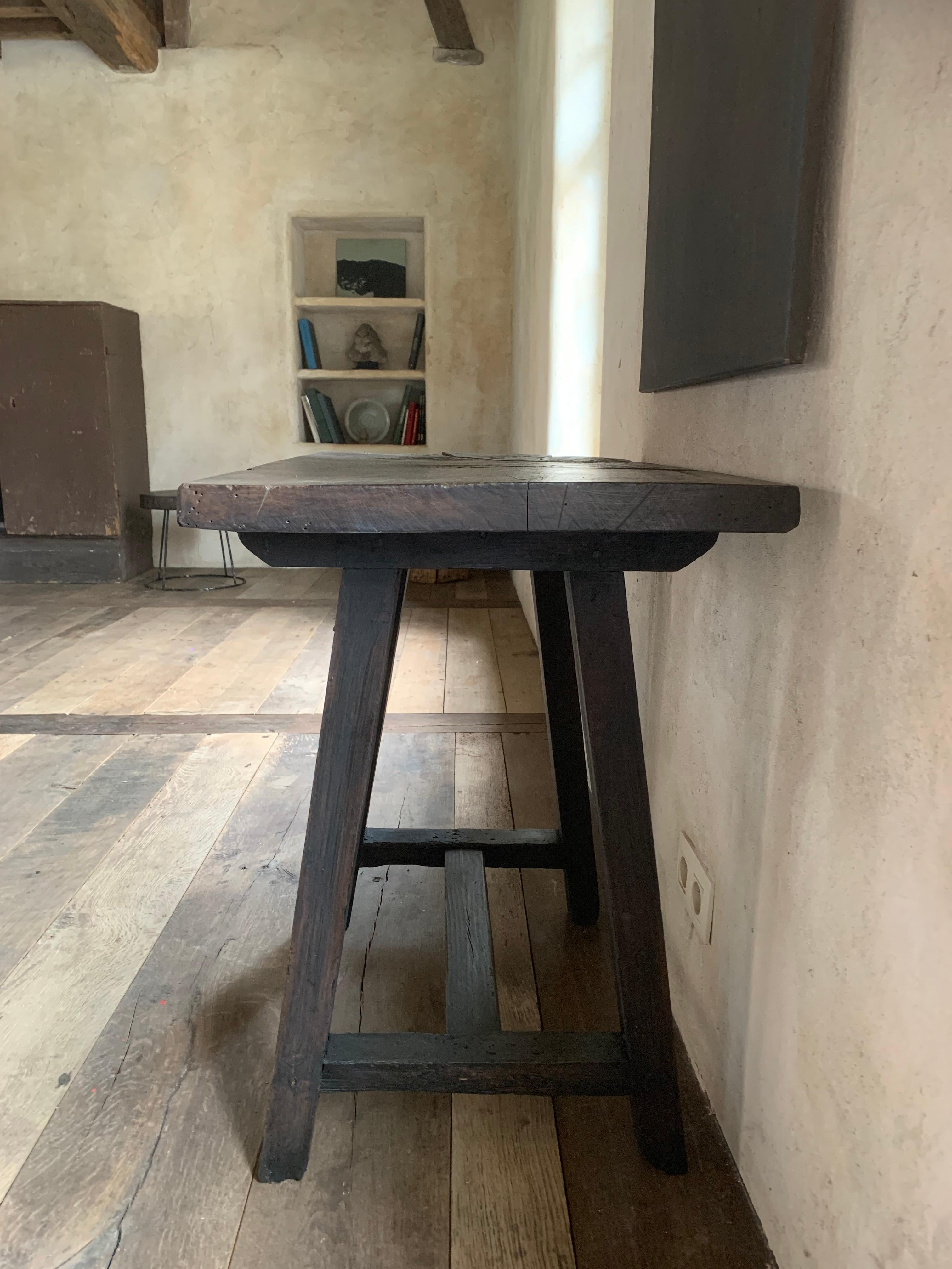 Chestnut Small 19th Century Console Side Table