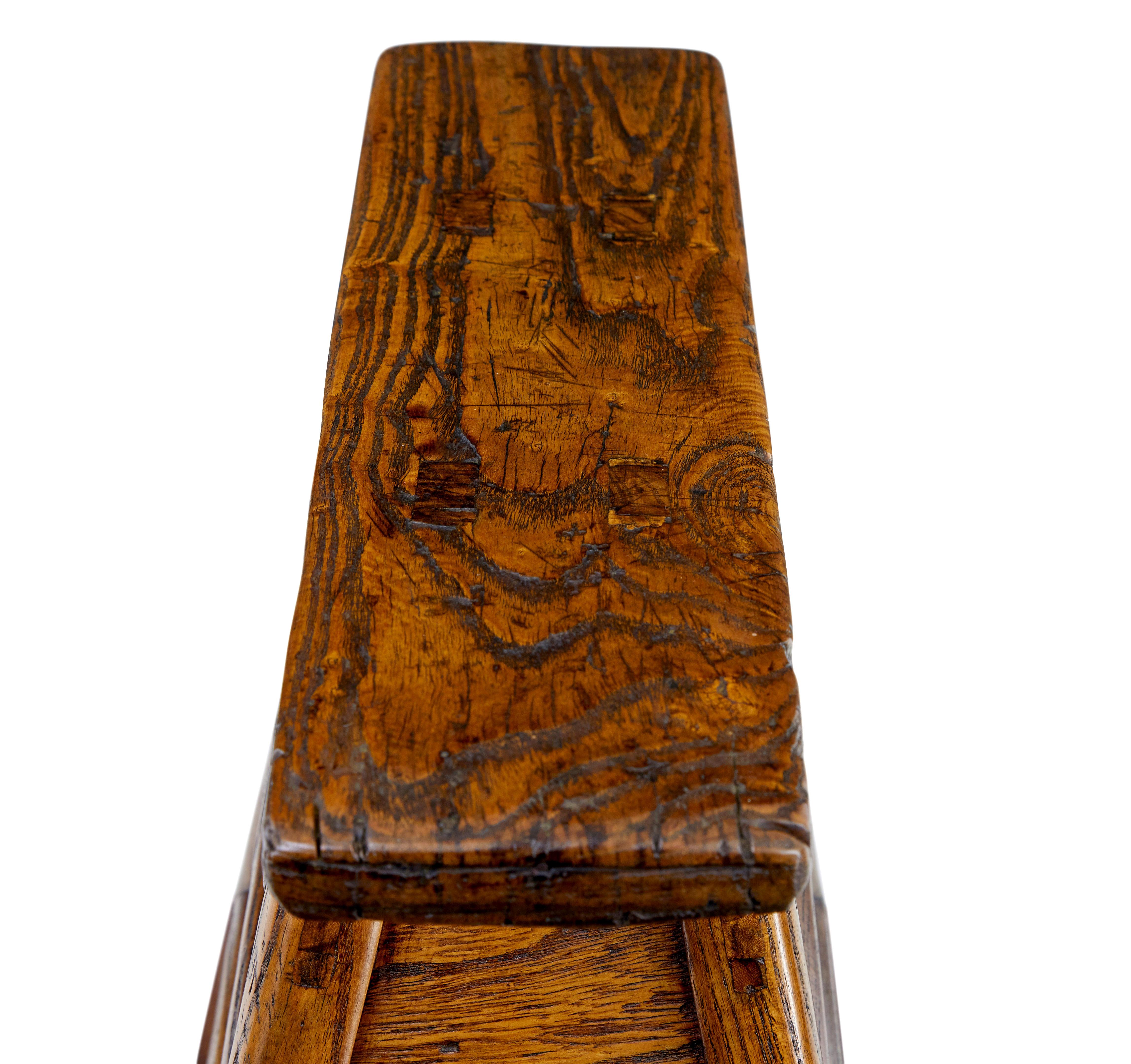 Small 19th century elm decorative table top chest For Sale 1