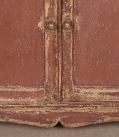 Small 19th Century English Painted Housekeepers Cupboard