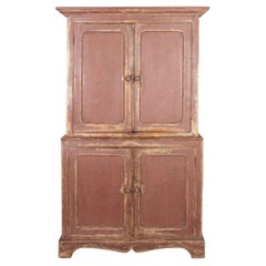 Small 19th Century English Painted Housekeepers Cupboard