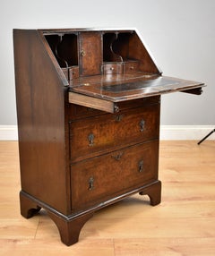 Small 19th Century English Victorian Burr Walnut Bureau