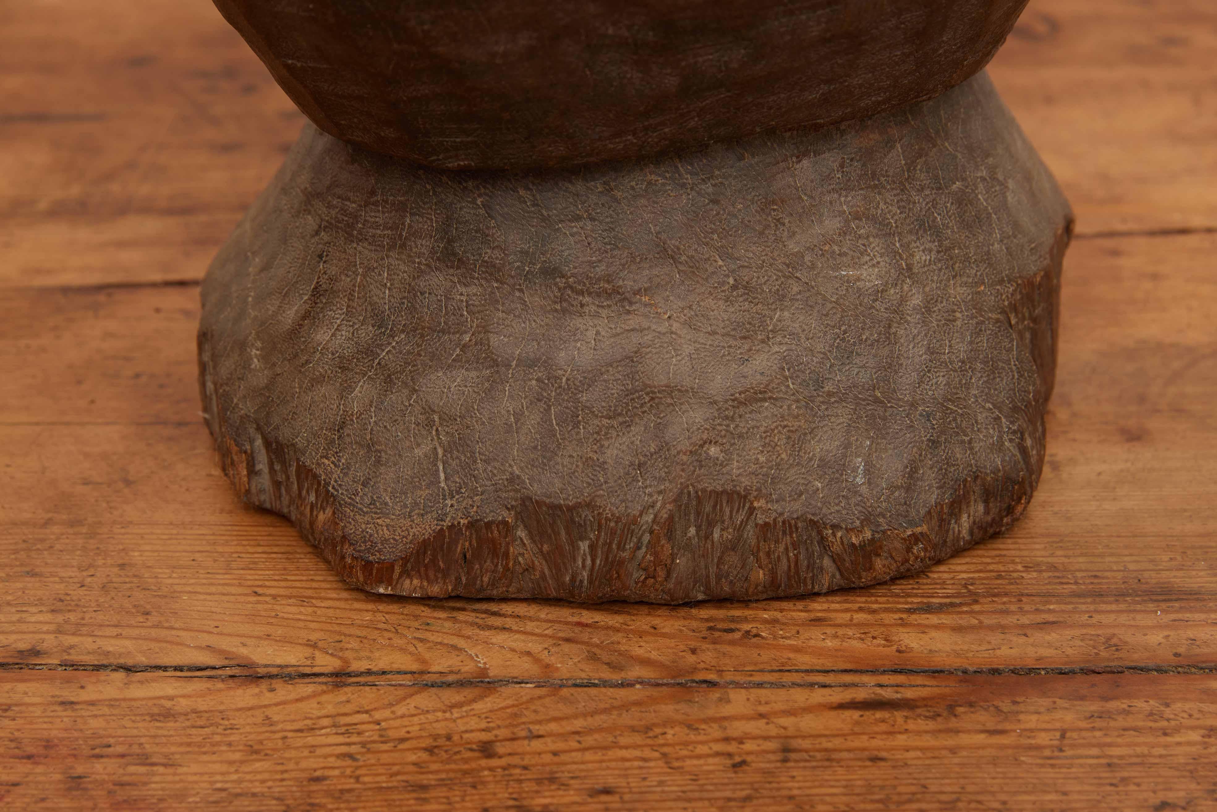 Small 19th Century European Wood Mortar For Sale 4