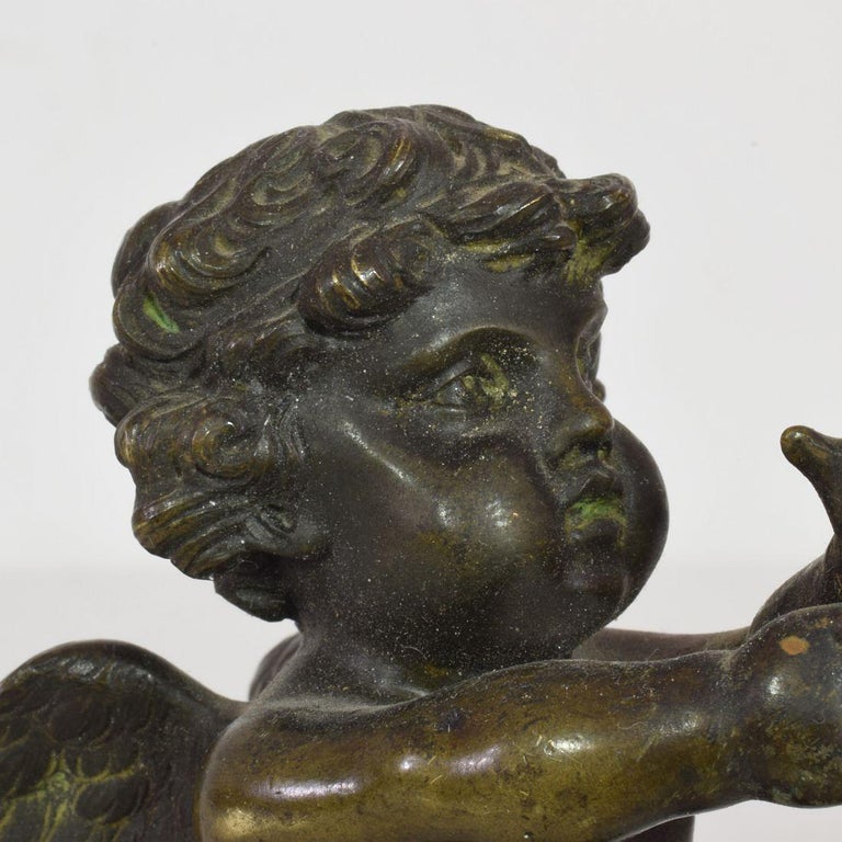 Small 19th Century French Bronze Angel For Sale at 1stDibs