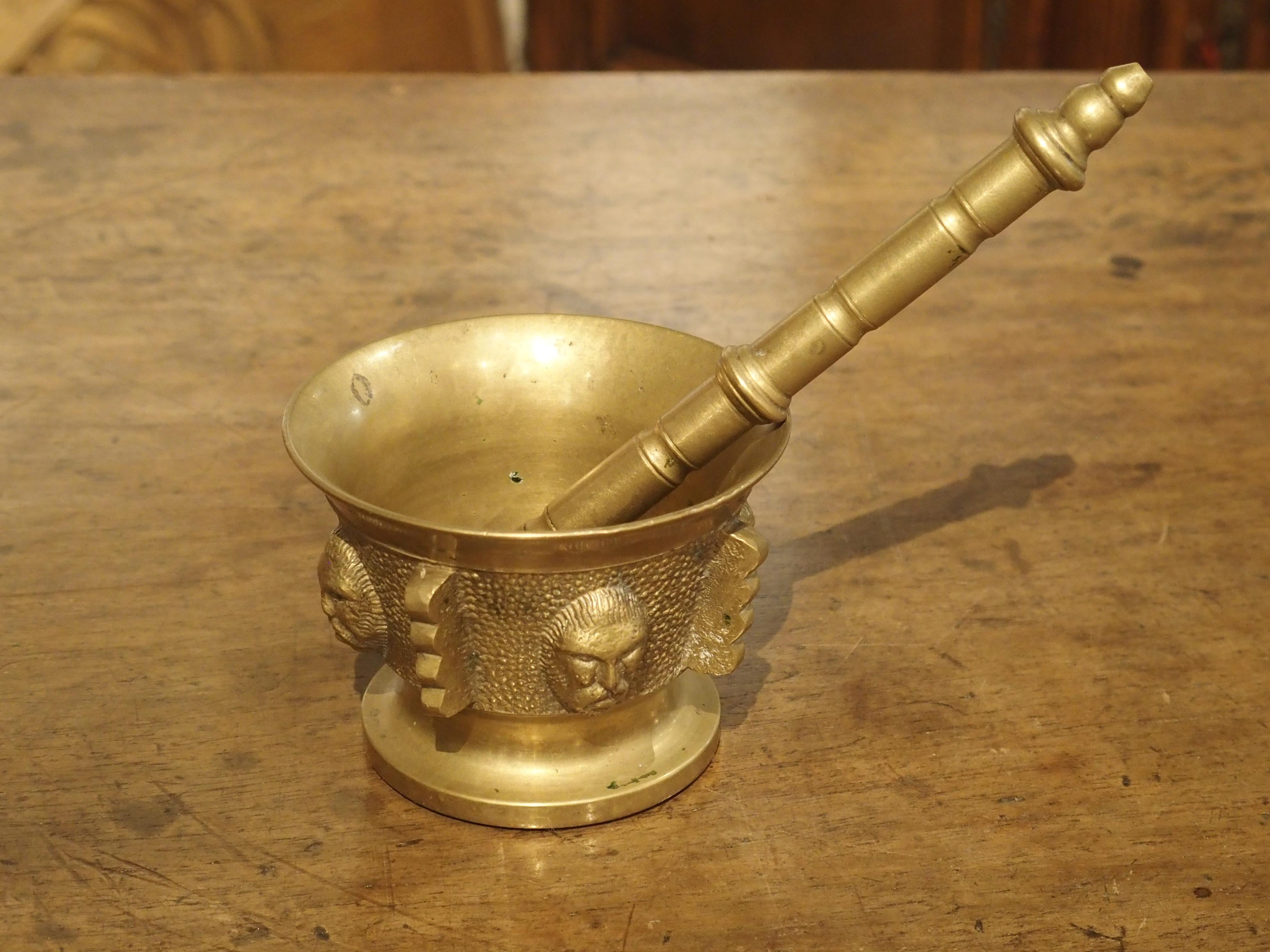 antique bronze mortar and pestle