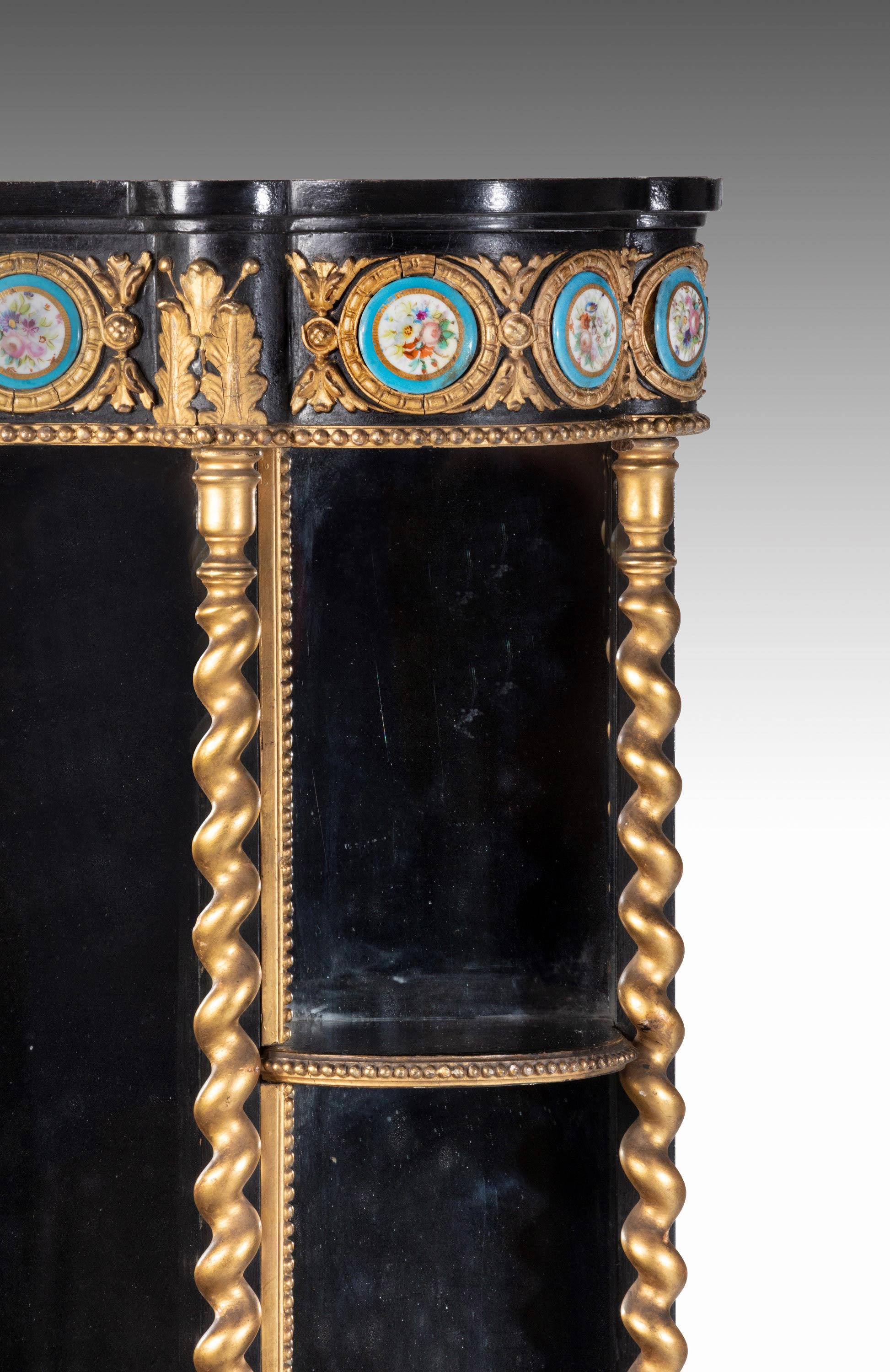 Small 19th Century French Cabinet with Elaborately Carved and Gilded Decoration 3