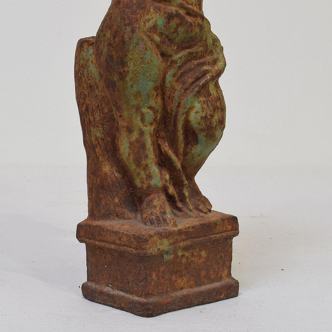 Small 19th Century French Cast Iron Angel 8