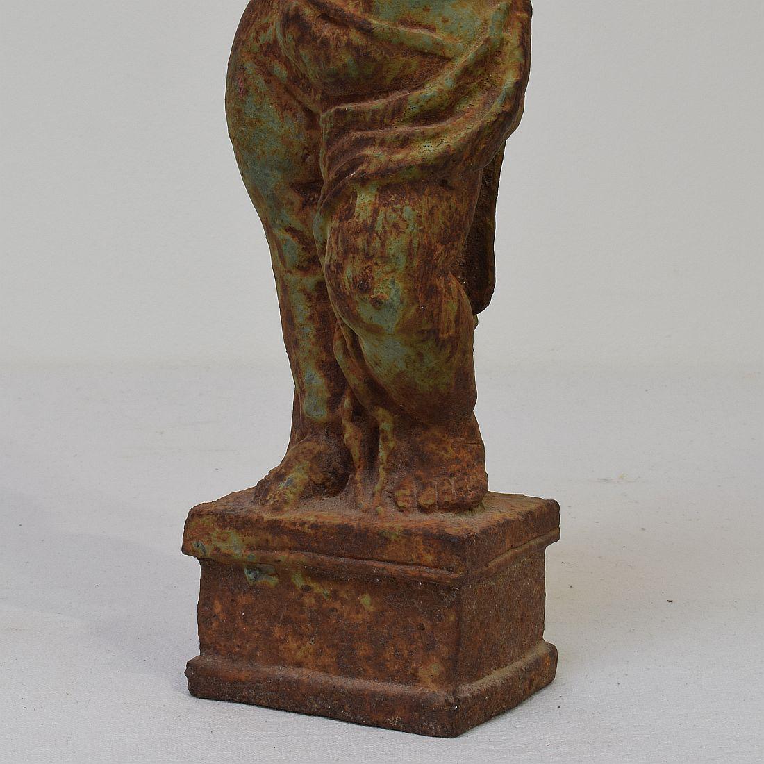 Small 19th Century French Cast Iron Angel 9