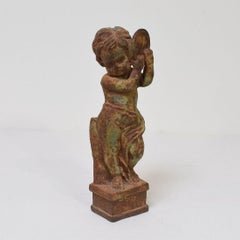 Small 19th Century French Cast Iron Angel
