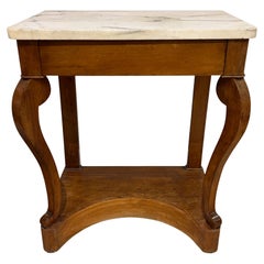 Antique Small 19th Century French Console Table With Marble Top