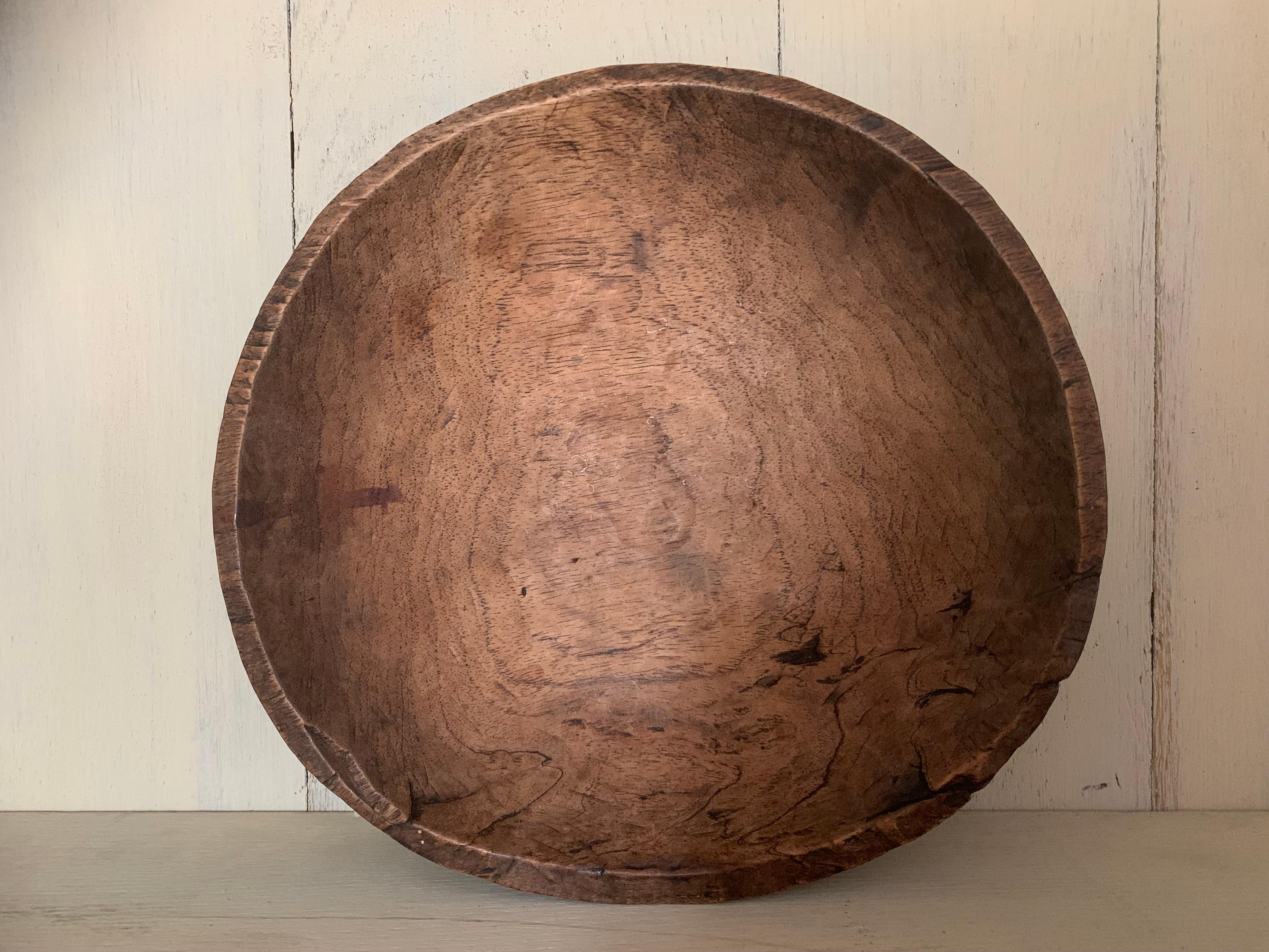 A small 19th century French Elm bowl. Lovely grain and patina.