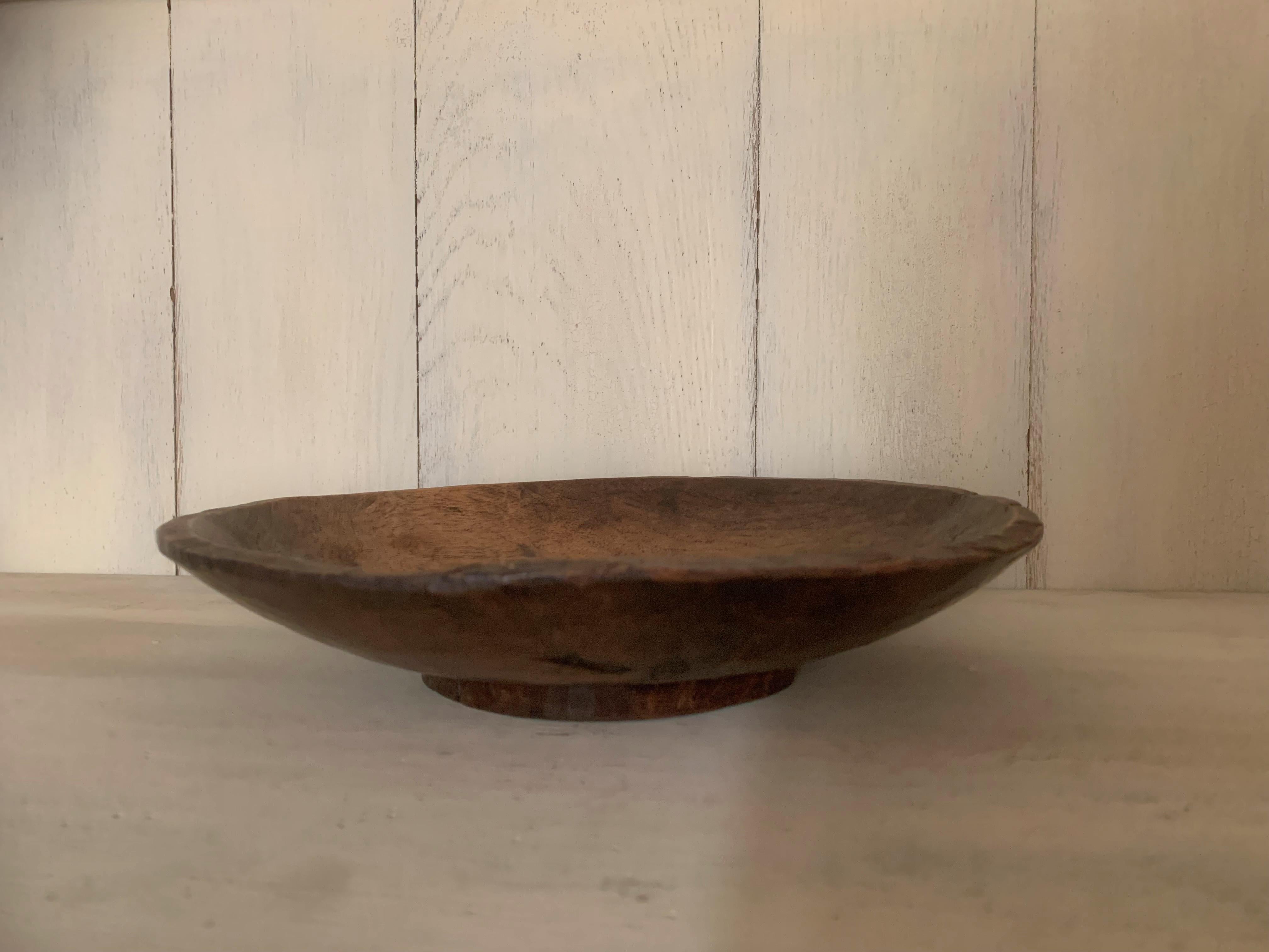 Victorian Small 19th Century French Elm Bowl For Sale