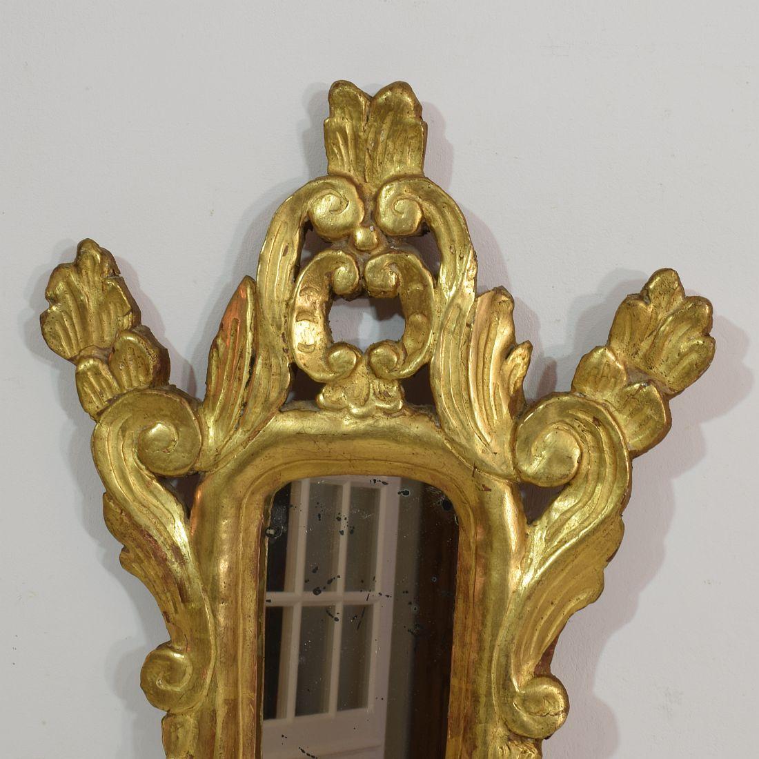 Italian Small 19th Century French Giltwood Mirror
